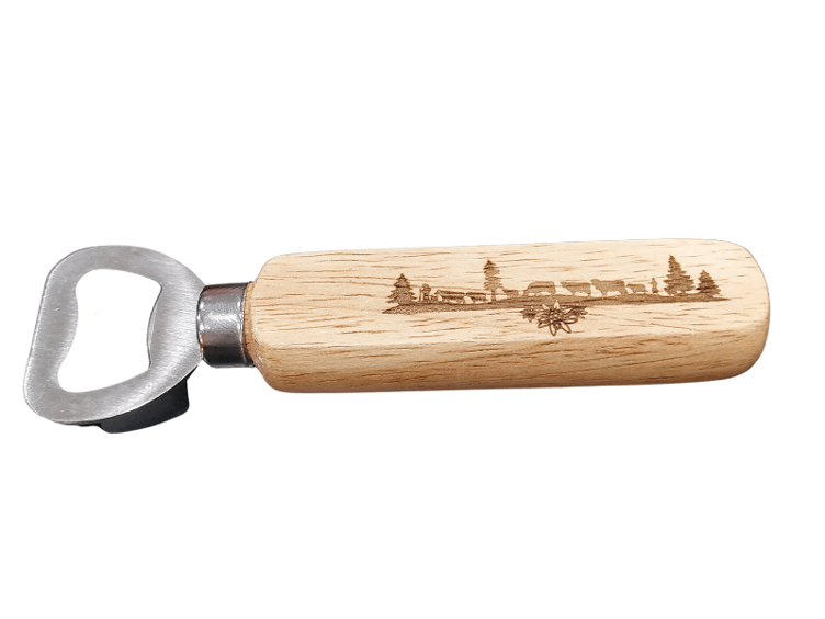 Flaschenöffner `Prost Wald und Kühe'