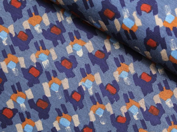 Flecken Muster blau Sweat