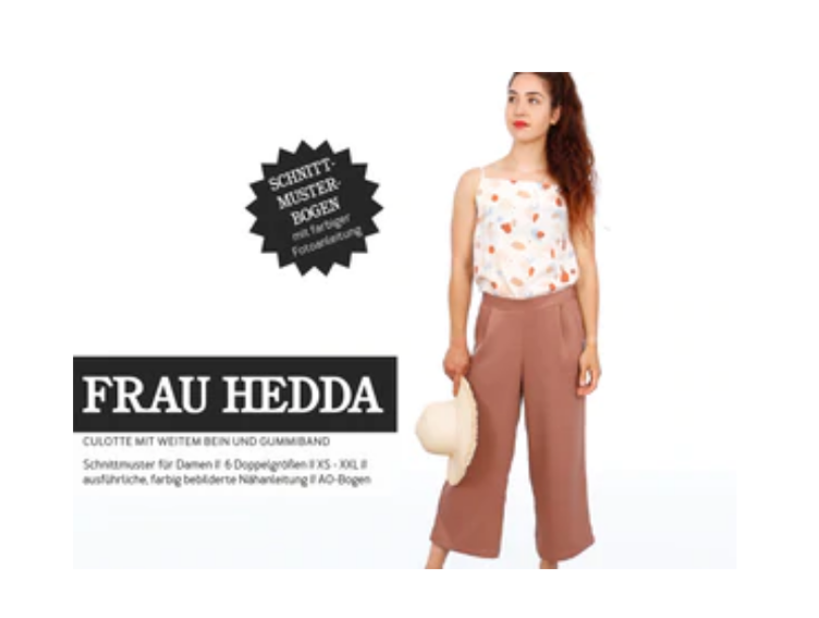 FRAU HEDDA • Culotte mit weitem Bein und Gummibund, PAPIERSCHNITT Schnittreif