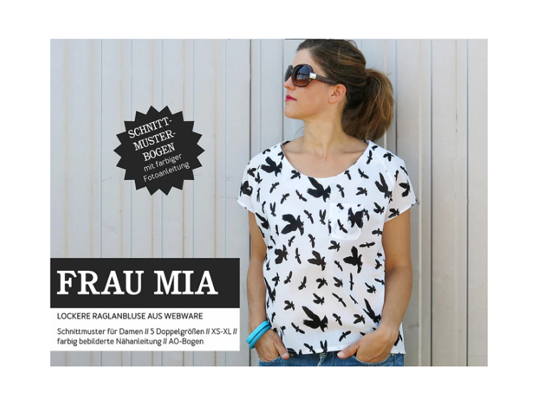 FRAU MIA • Bluse Raglanoptik, PAPIERSCHNITT Schnittreif