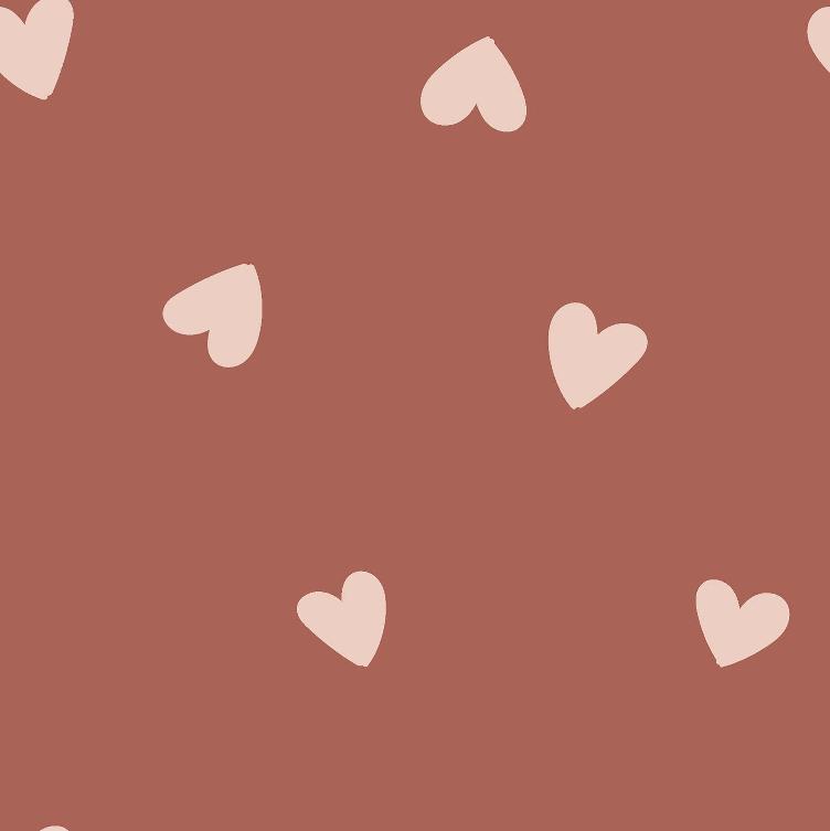 French Terry Altrosa mit Herzen.