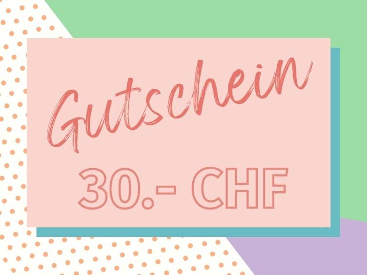 Geschenk-Gutschein, Wert 30.00 CHF