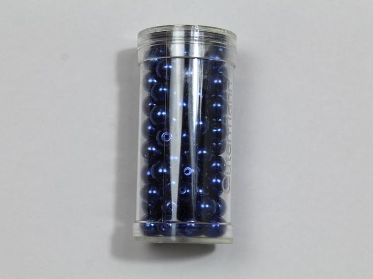 Glasperlen blau 6 mm