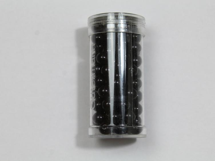 Glasperlen schwarz 6 mm