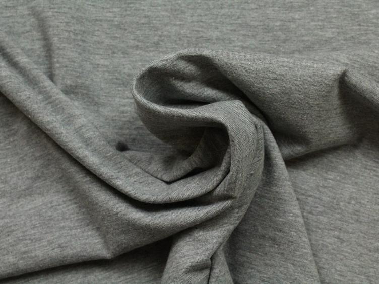 Grau meliert Jersey 60 x 150 cm - 0