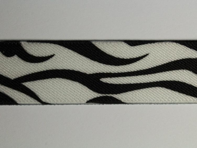 Gummiband bedruckt 25 mm Zebra