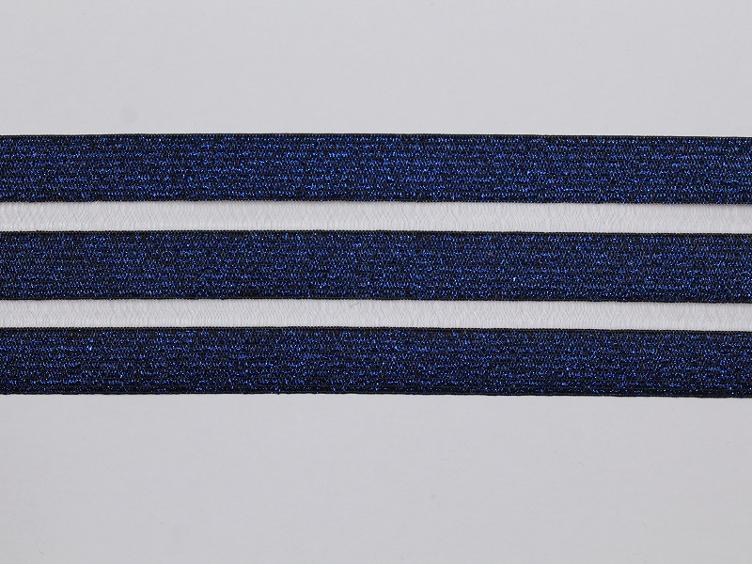 Gummiband gestreift petrol lurex