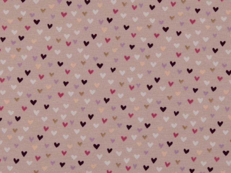 Herz rosa Jersey 60cm x 150 cm