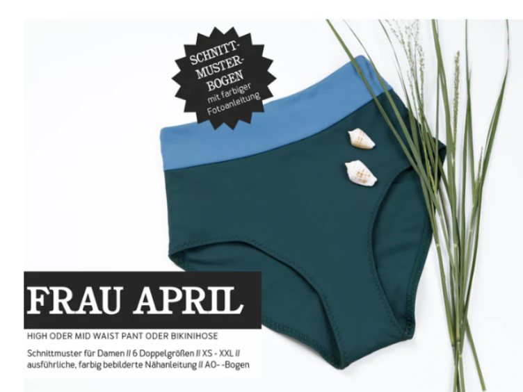 High und Mid Waist Pant oder Bikinihose, FRAU APRIL Studio Schnittreif, Papierschnitt