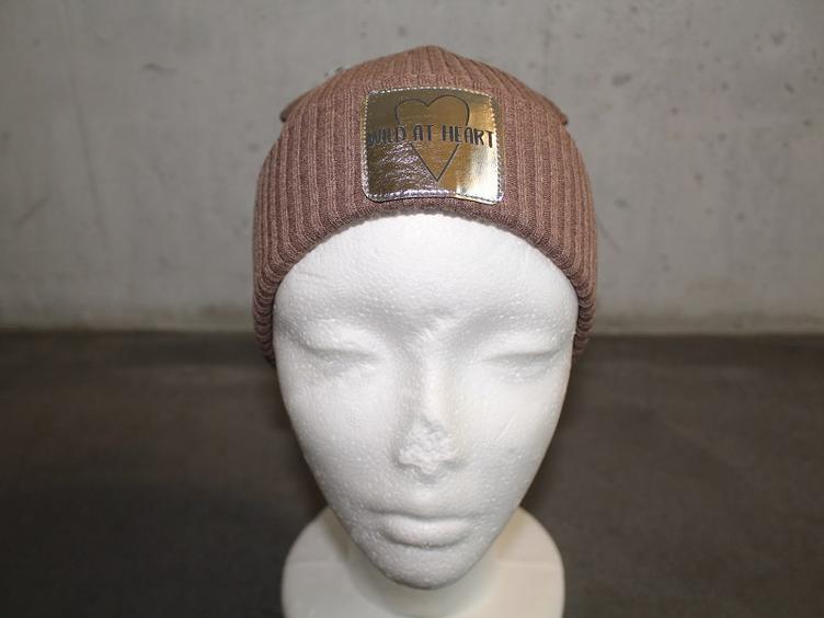 Hipster Beanie braun meliert Grösse 48-52 Wild at Heart