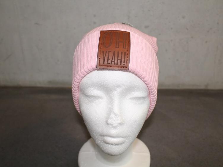 Hipster Beanie rosa Grösse 52-58 OH YEAH