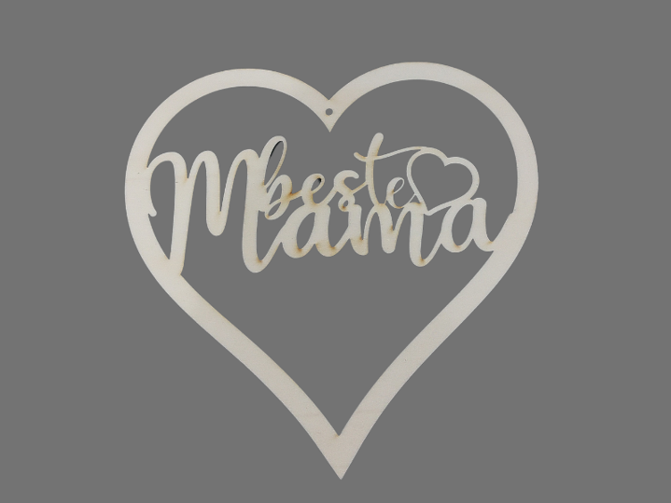 Holzherz Beste Mama