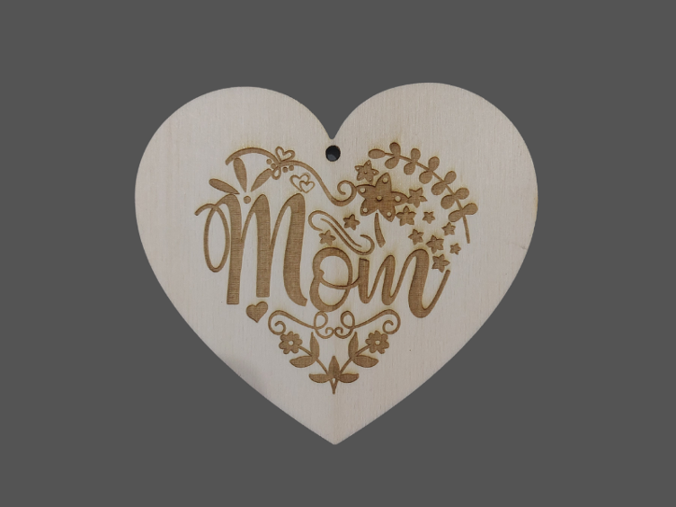 Holzherz Mama Aufhänger