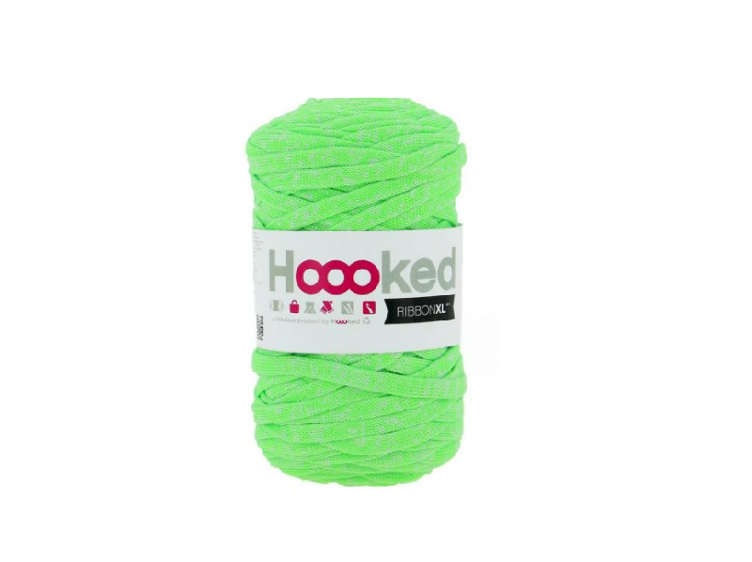 Hoooked Ribbon XL, Rainbow Rave, Eletric lime