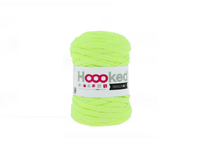 Hoooked Ribbon XL, Rainbow Rave, Laser Lemon