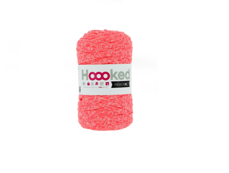 Hoooked Ribbon XL, Rainbow Rave, Radical rose