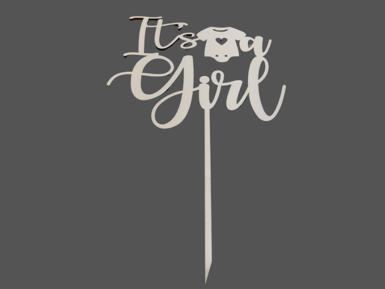 I`ts a Girl Cake - Topper / Blumenstrauss oder Kuchen
