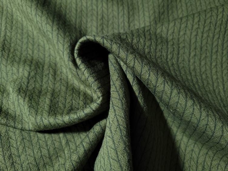 Jacquard-Jersey olive Muster - 0