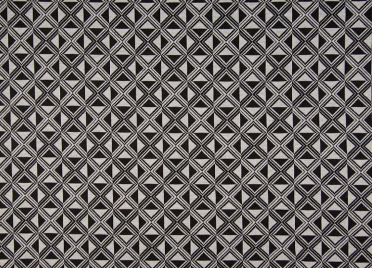 Jacquard Quadrat schwarz weiss 60 x 150 cm