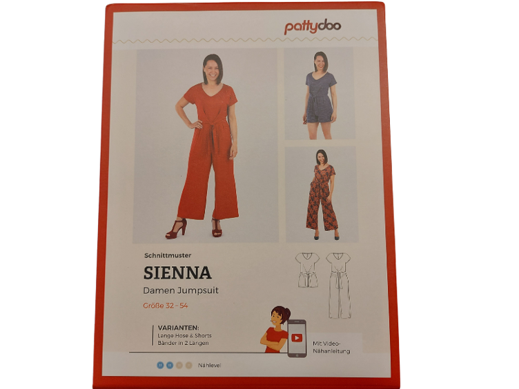 JUMPSUIT - SIENNA -Papierschnittmuster Grösse 32.54 Pattydoo
