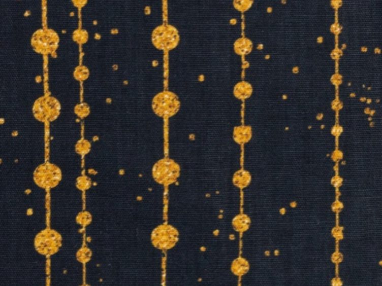 Kim Swafing schwarz Perlenkette gold Baumwolle