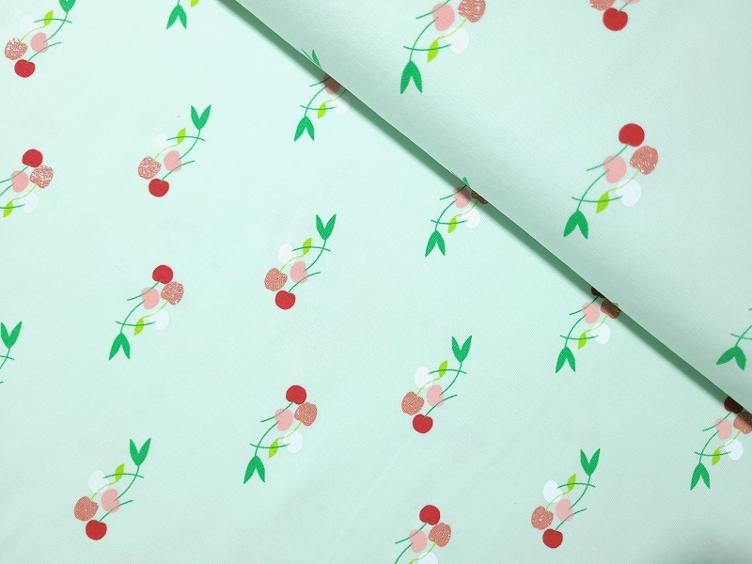Kirsche mint glitzer Jersey