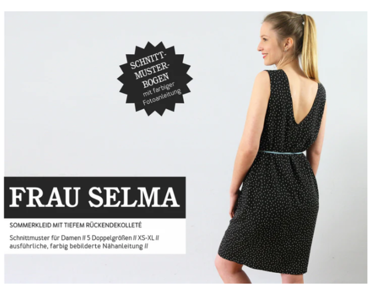 Kleid Rückendekolletée, FRAU SELMA, Studio Schnittreif, Papierschnitt