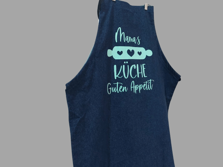 Kochschürze jeans Mama`s Küche Guten Appetit, mint