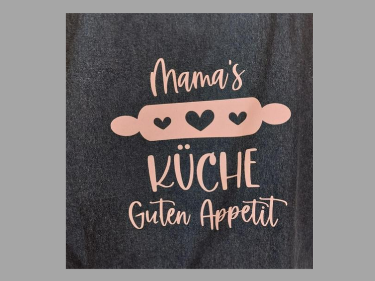 Kochschürze jeans Mama`s Küche Guten Appetit, rose