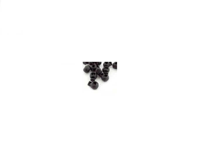 Kordelstopper 18 mm schwarz rund