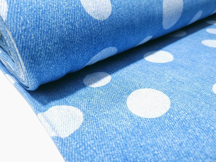 Kreise Jeansoptik blau Sommersweat - 1