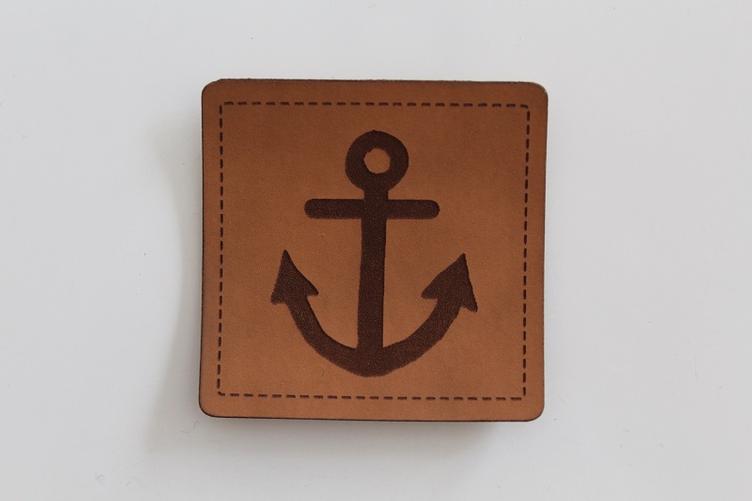 Kunstleder Label Anker