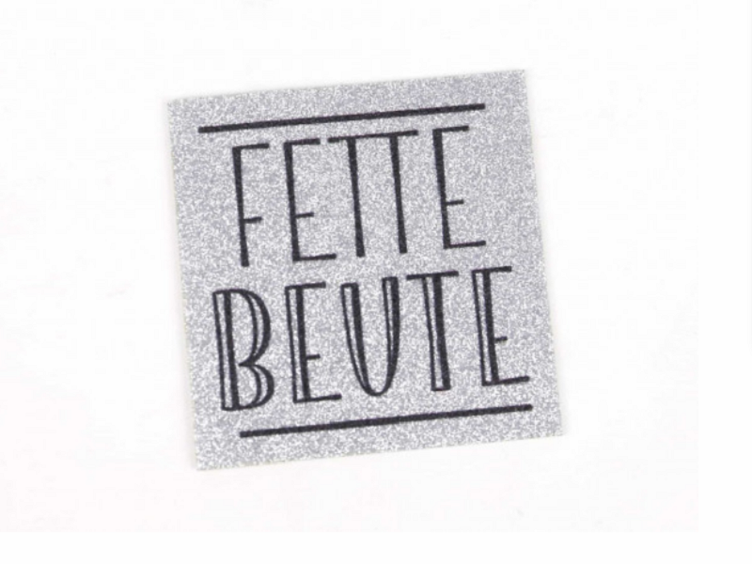 Kunstleder Label Fette Beute glitzer
