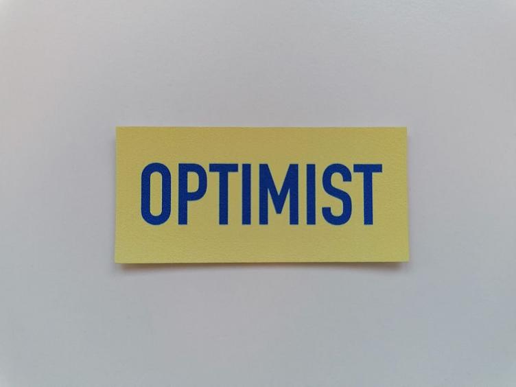 Kunstleder Label -hellgelb OPTIMIST