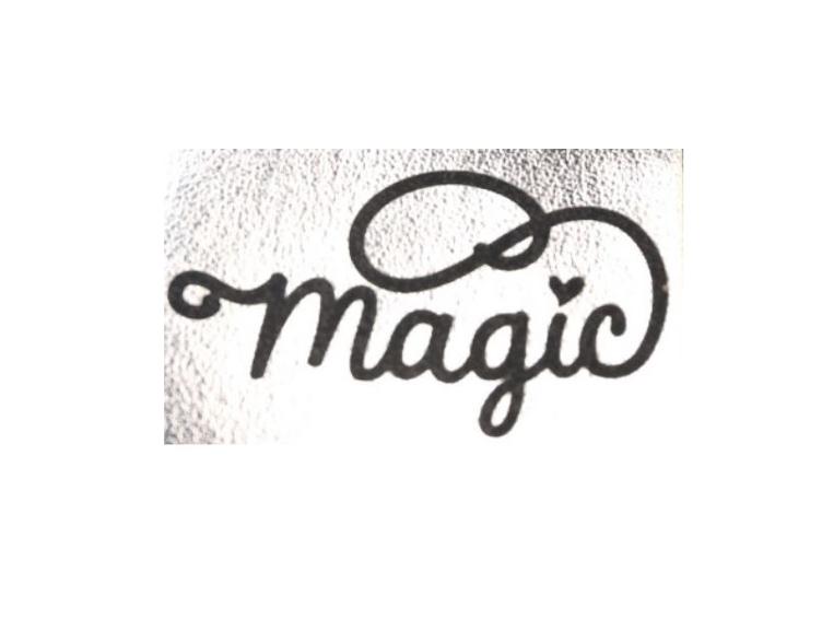 Kunstleder Label Magic silber