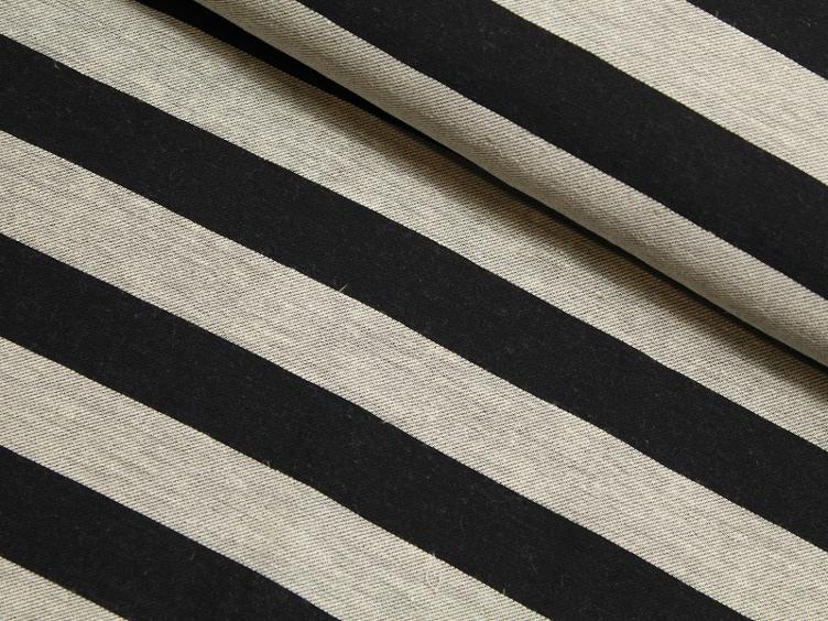 Leine gestreift schwarz beige 70 X 130 cm