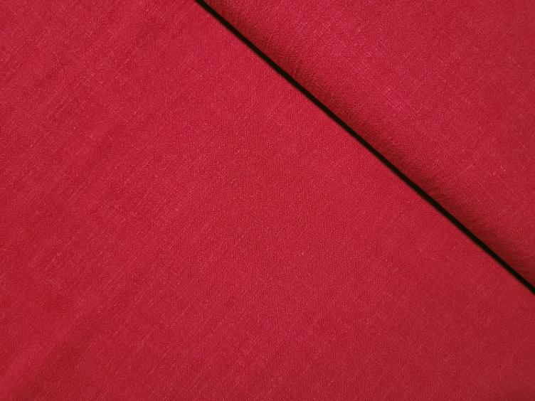 Leine/Viscose uni rot 26445 80cm x 130cm