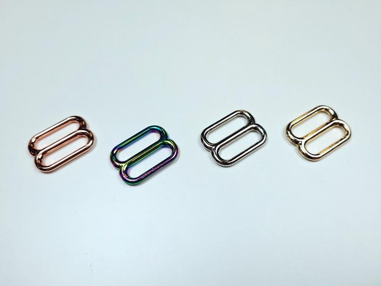 Leiterschnalle 20mm Metall regenbogen - 0