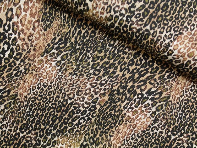 Leoparden braun Twill 90 cm