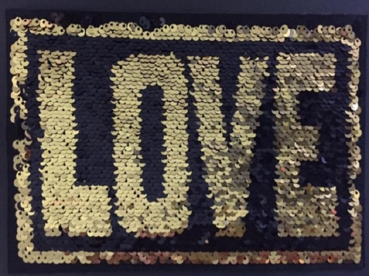 Magical Sequins Simply in Love gold/schwarz