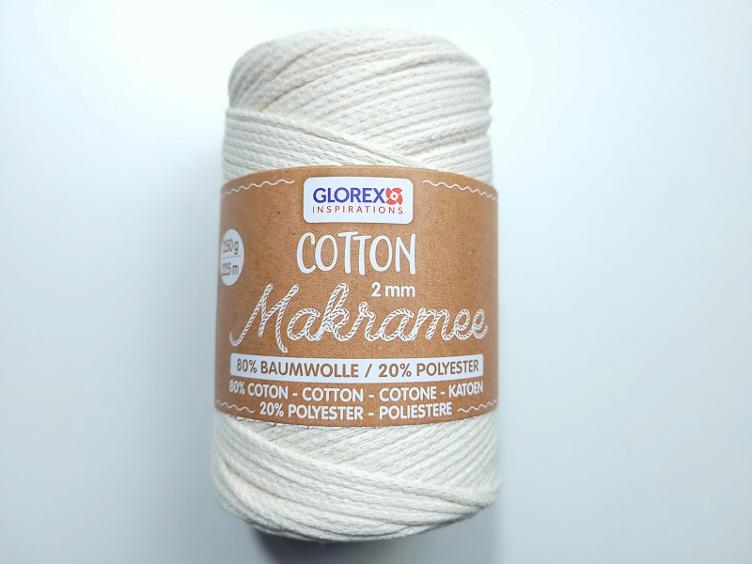 Makramee Cotton 2 mm creme