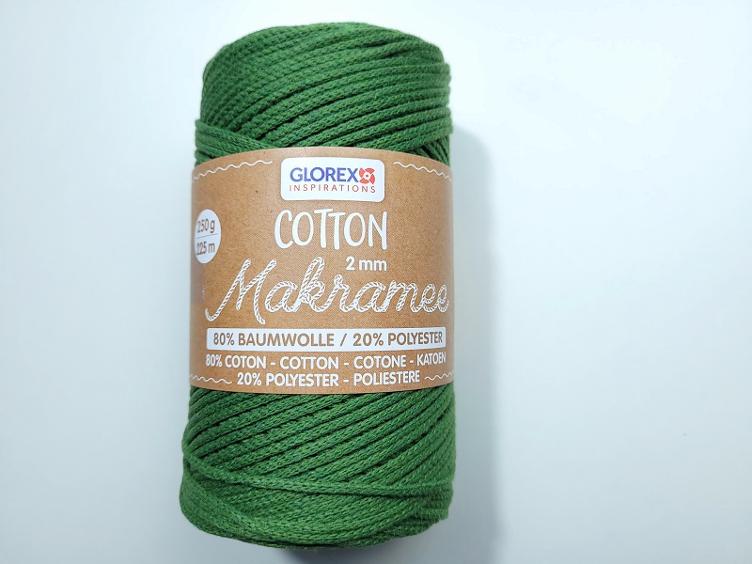 Makramee Cotton 2 mm oliv