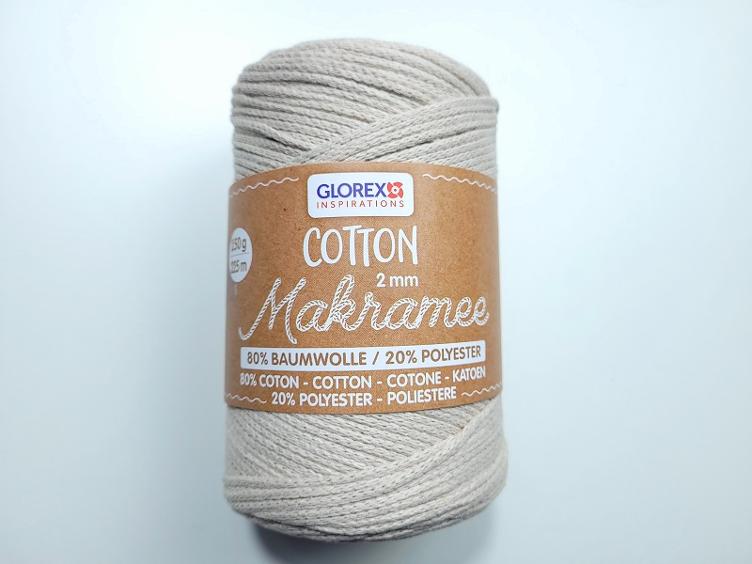Makramee Cotton 2 mm taupe