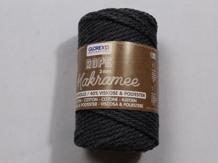 Makramee Rope 3 mm anthrazit