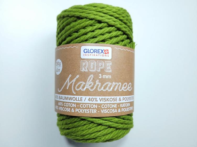 Makramee Rope 3 mm oliv