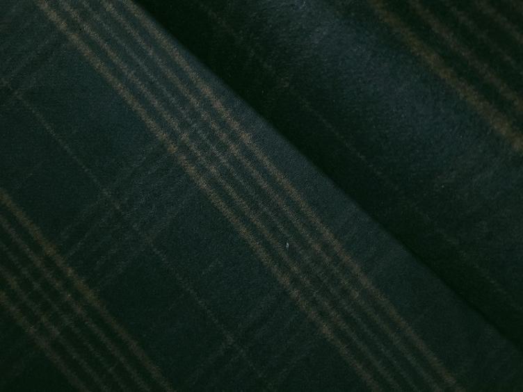 Mantelflausch Karo schwarz braun