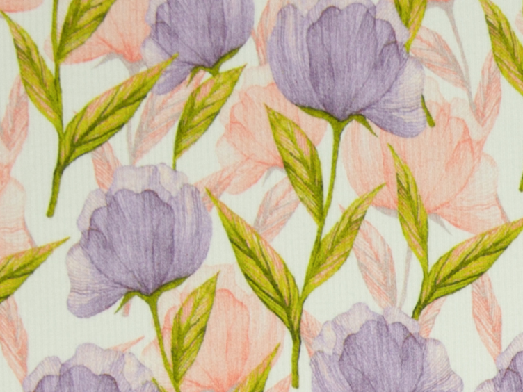 Marie Blumen Rippjersey lila
