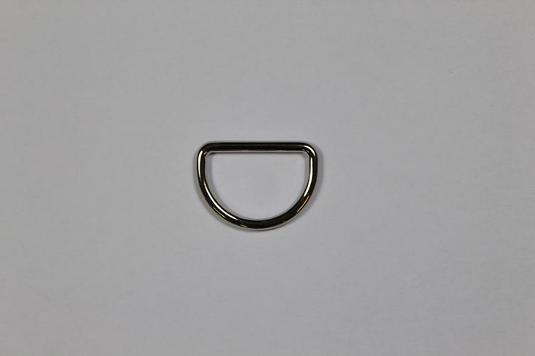 Metall-D-Ring silber 25 mm