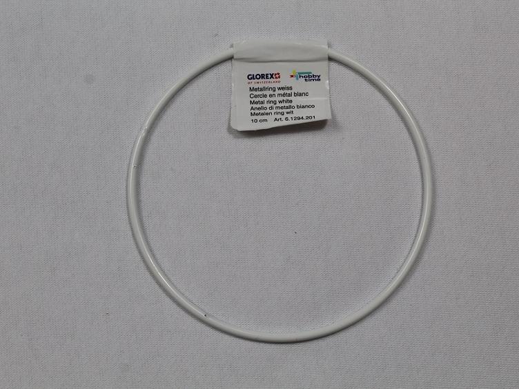 Metallring weiss 10 cm