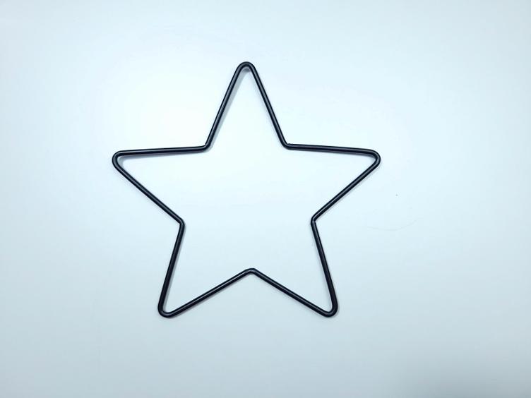 Metallstern schwarz 20 cm
